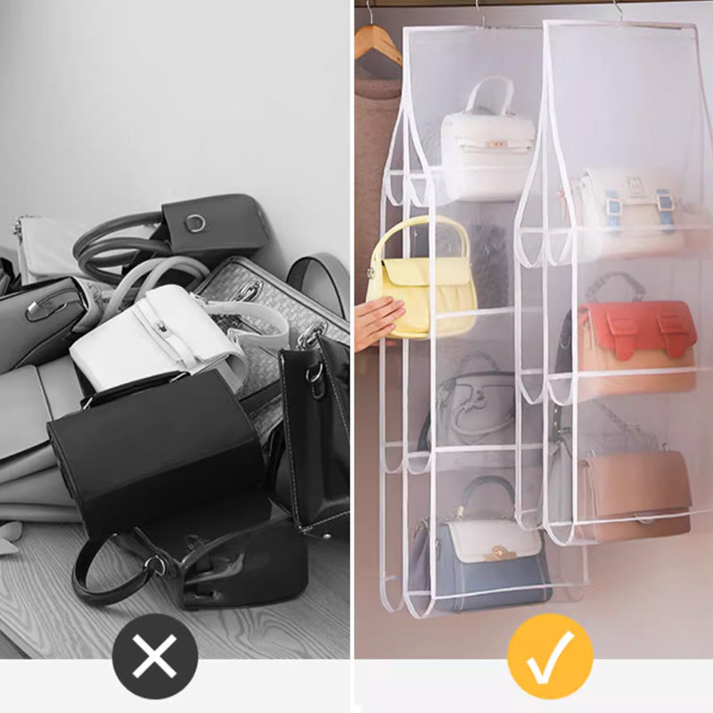 🔥Hanging Handbag Dust-Proof Organizer with 6/8 Large Pockets